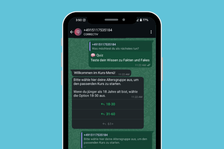 WhatsApp chatbot