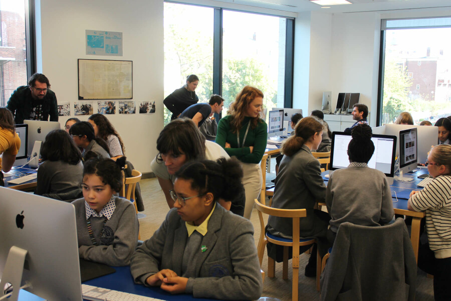 image of pupils in the education centre 2022
