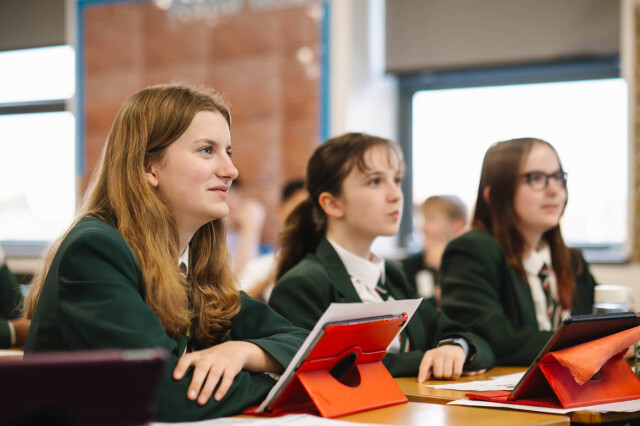 Media Literacy Ambassador students looking ahead